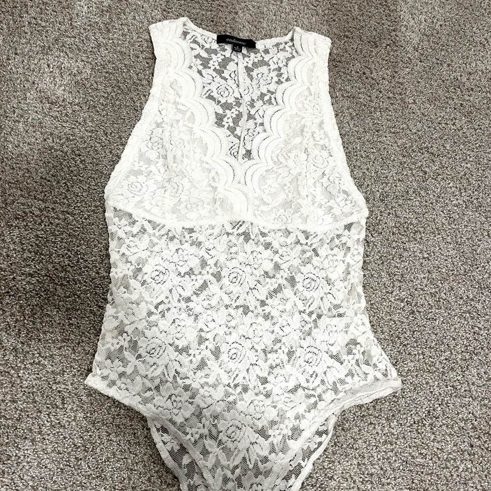 White Lace Bodysuit (Never Worn!)